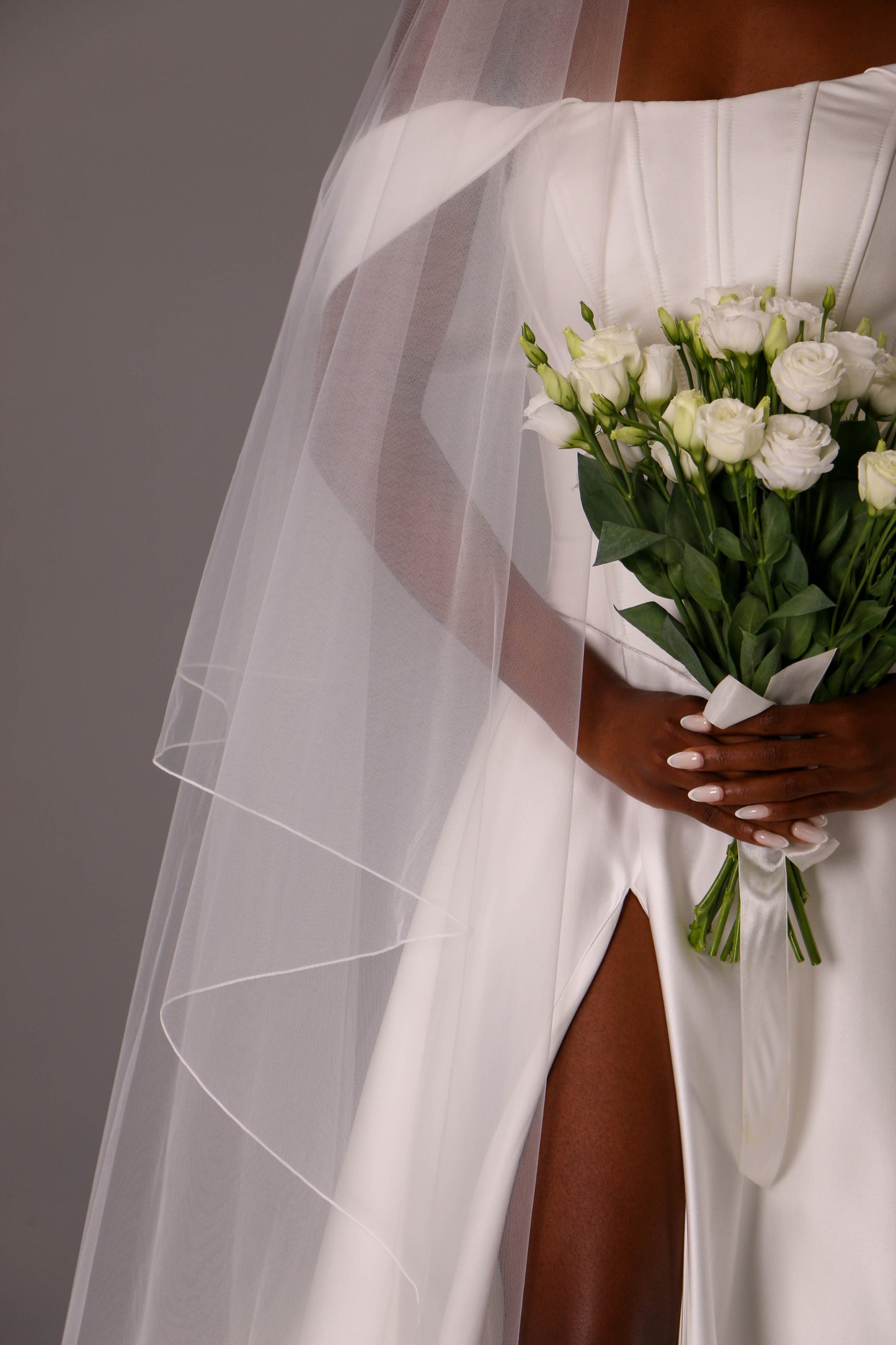 Two Tier Wedding Veil with Pencil Edge