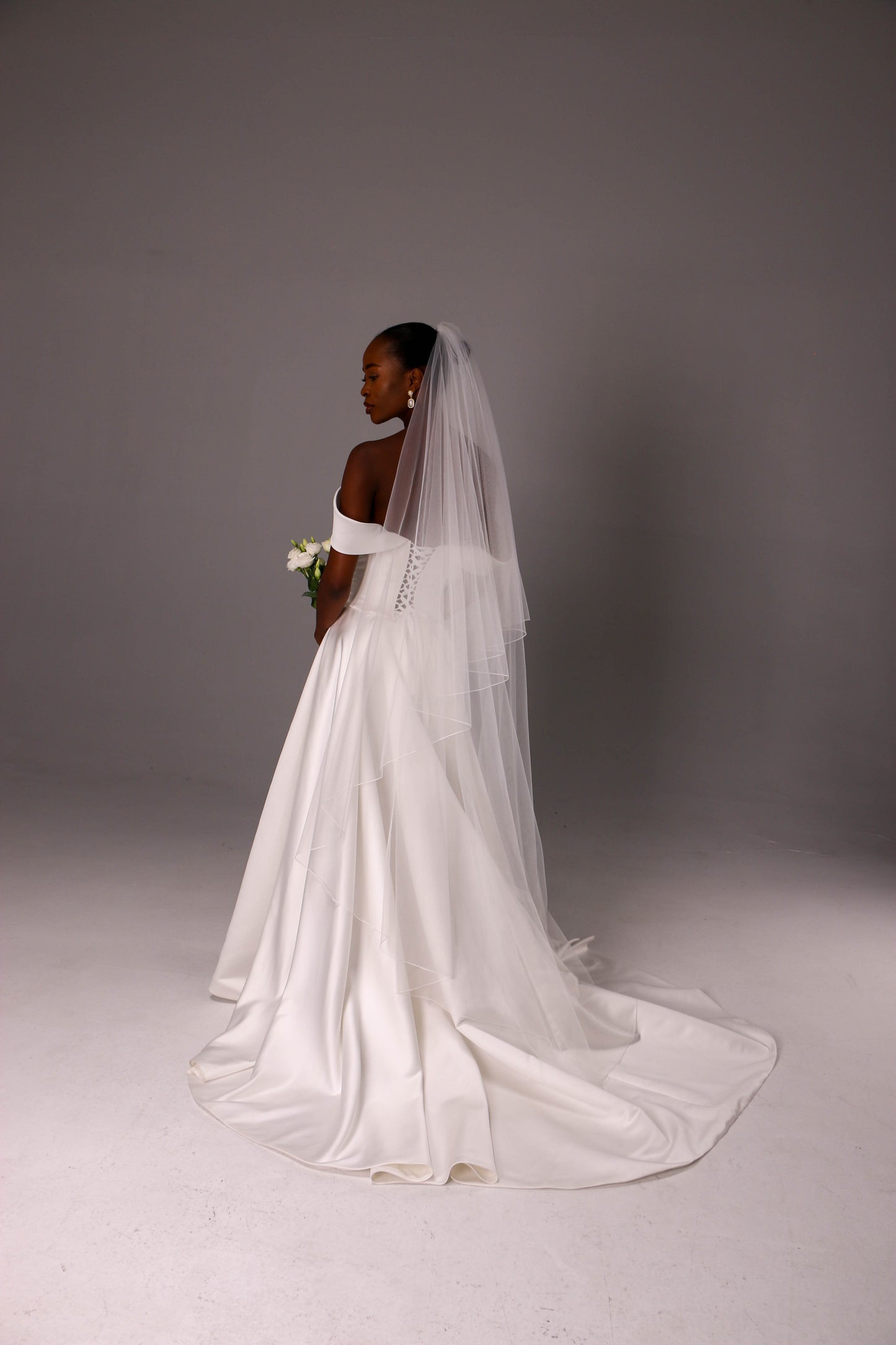 Two Tier Wedding Veil with Pencil Edge