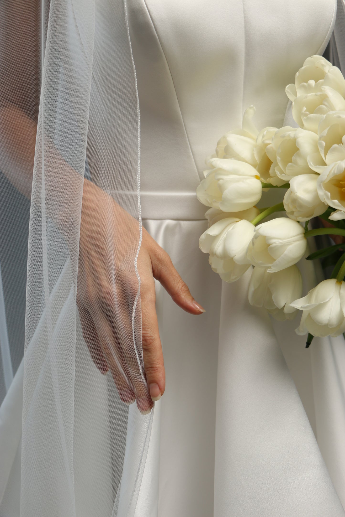 Bridal Pencil Veil - Customized Length and Style Available
