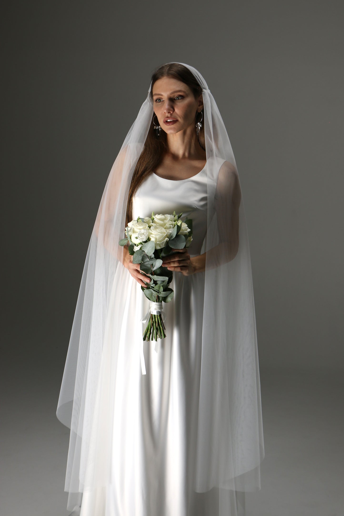 Romantic Two-Tier Juliet Cap Veil – Boho Wedding Veil - M1004