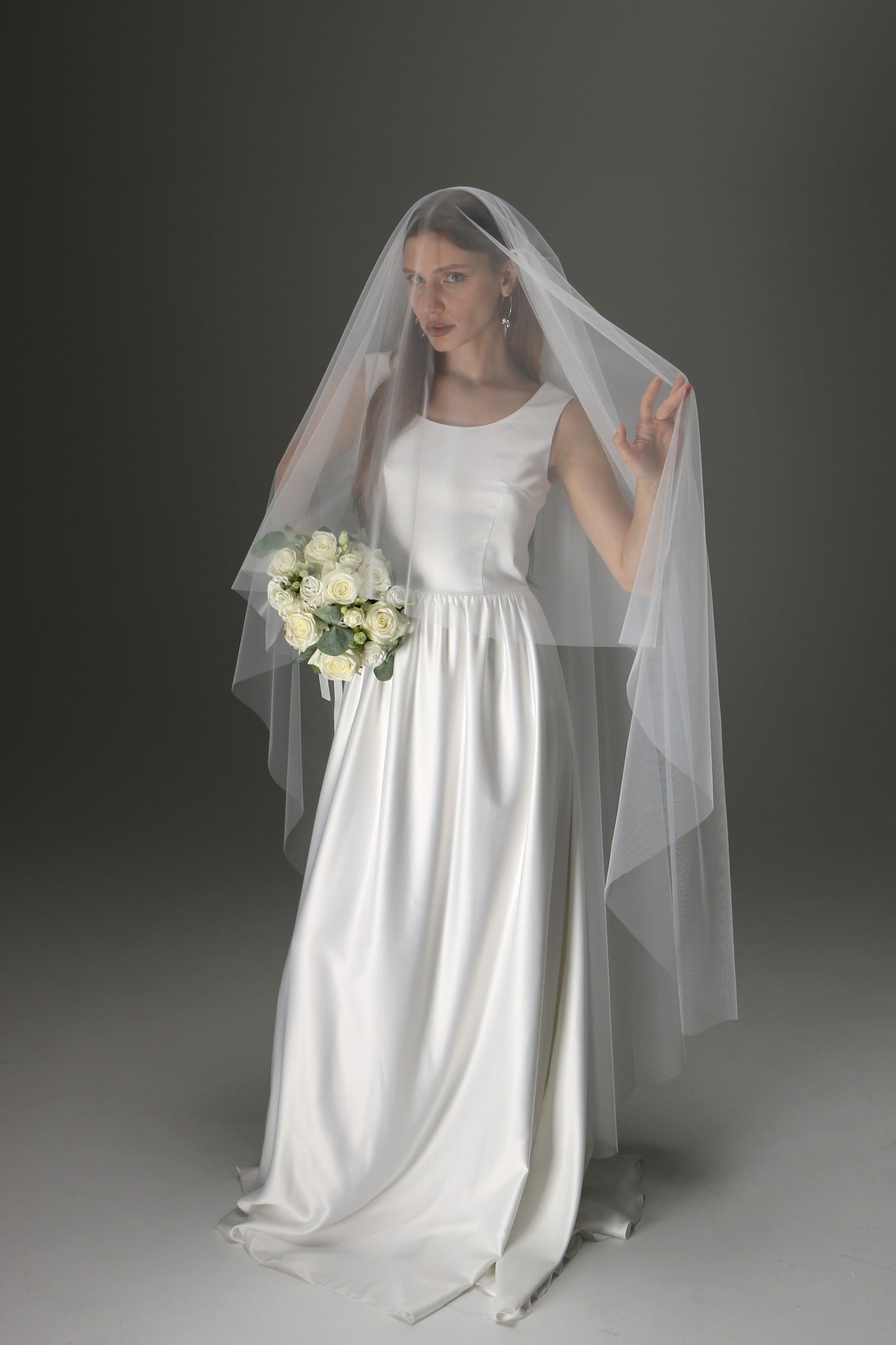 Romantic Two-Tier Juliet Cap Veil – Boho Wedding Veil - M1004