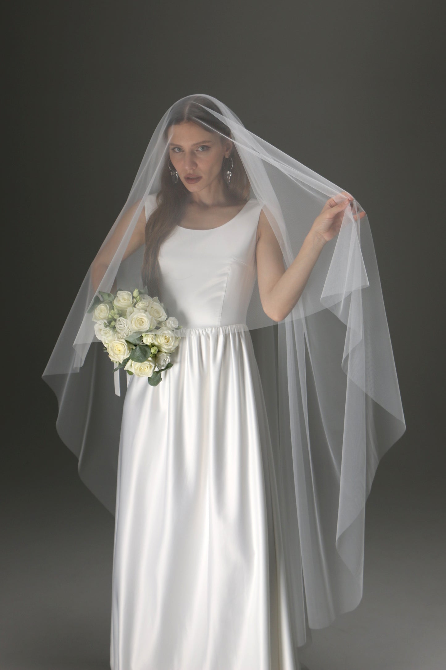 Romantic Two-Tier Juliet Cap Veil – Boho Wedding Veil - M1004