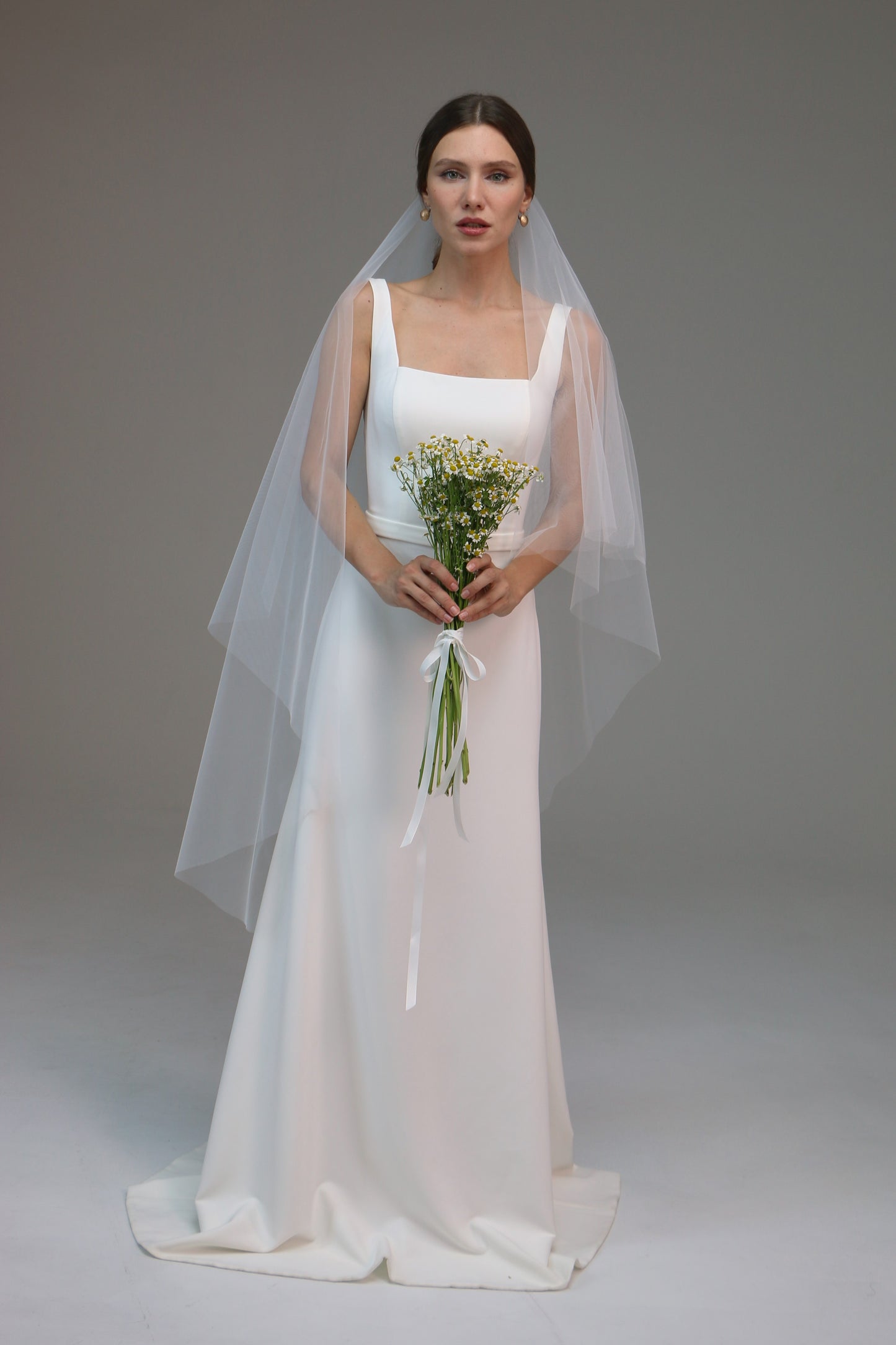 Blusher Veil-Chapel Length Veil-Simple Wedding Veil-Boho Veil | Custom Veil