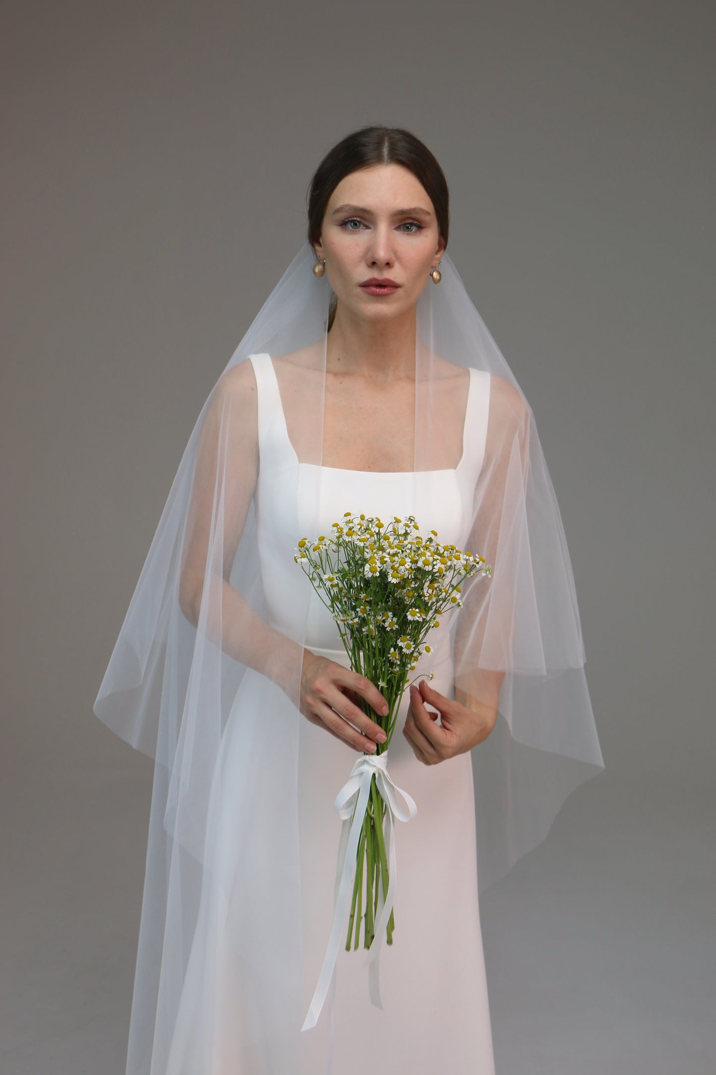 Blusher Veil-Chapel Length Veil-Simple Wedding Veil-Boho Veil | Custom Veil