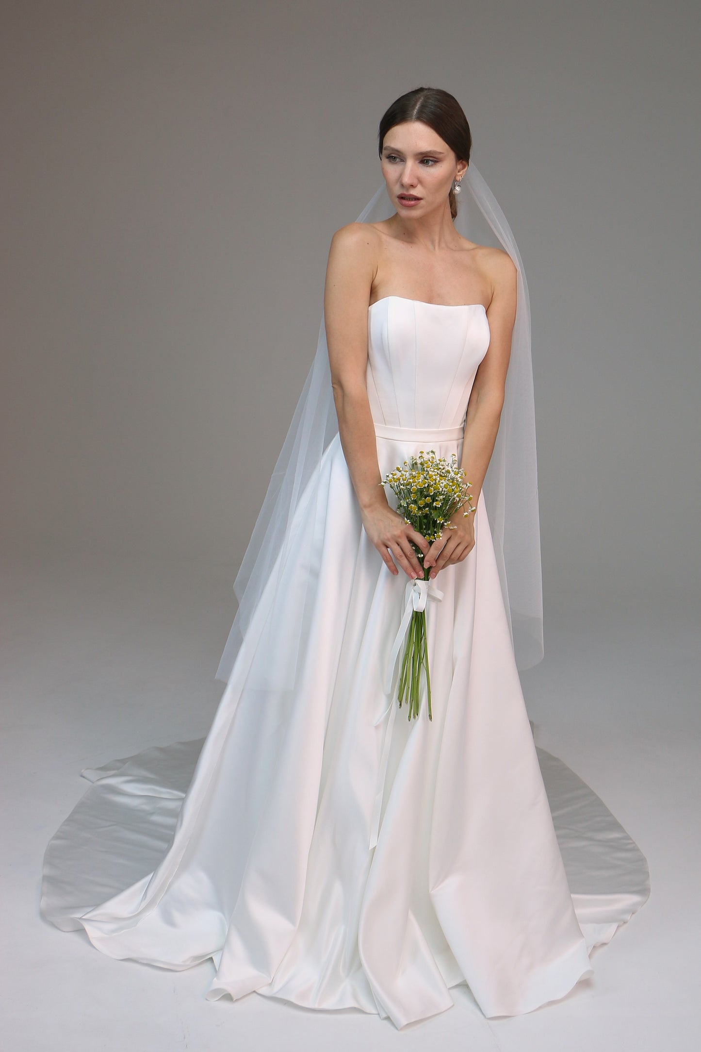 Blusher Veil-Chapel Length Veil-Simple Wedding Veil-Boho Veil | Custom Veil
