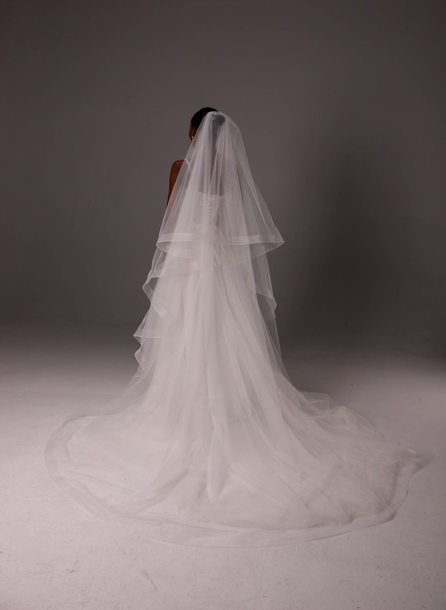 Two-Tier Horsehair Edge Bridal Veil
