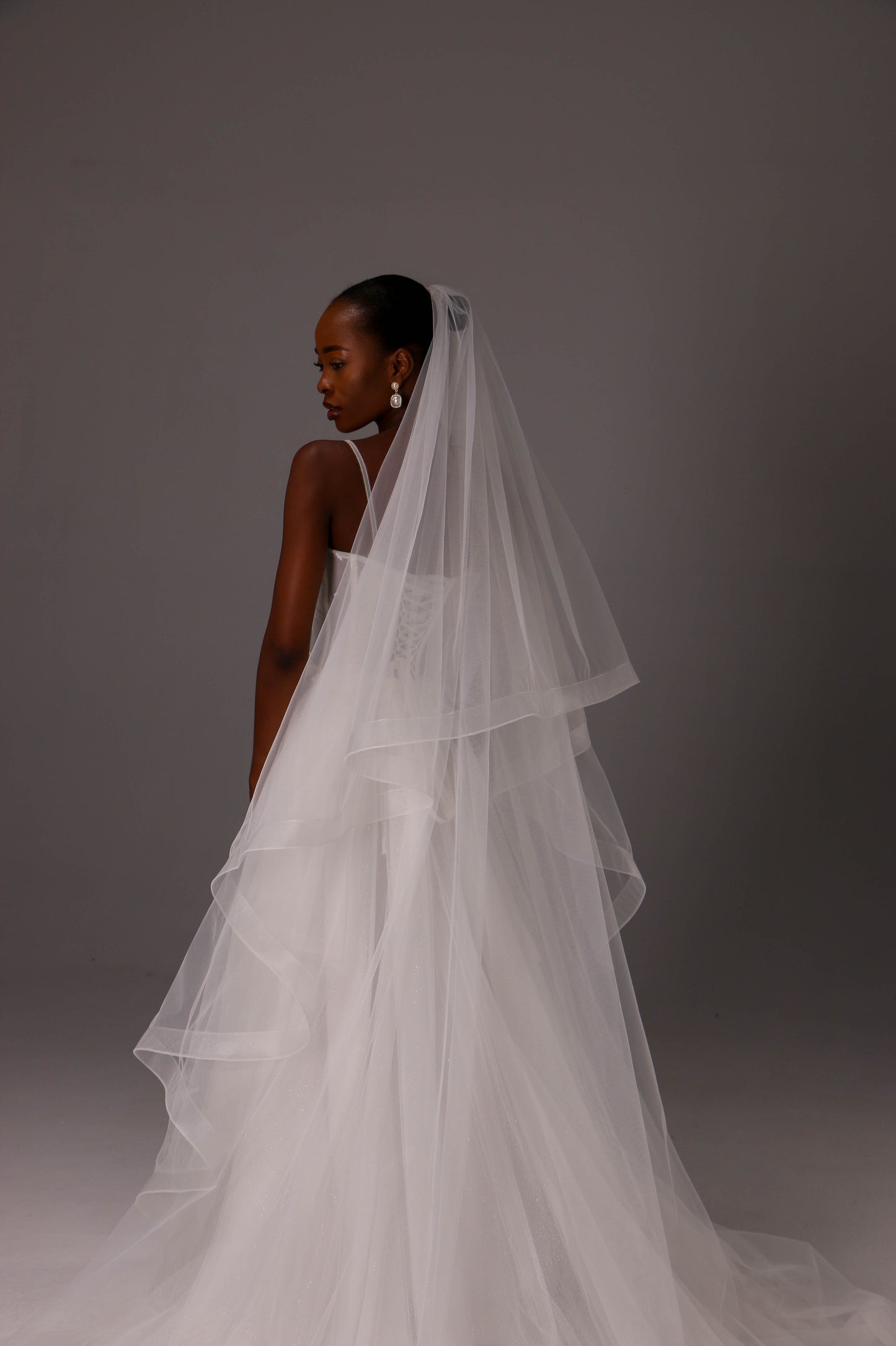 Two-Tier Horsehair Edge Bridal Veil