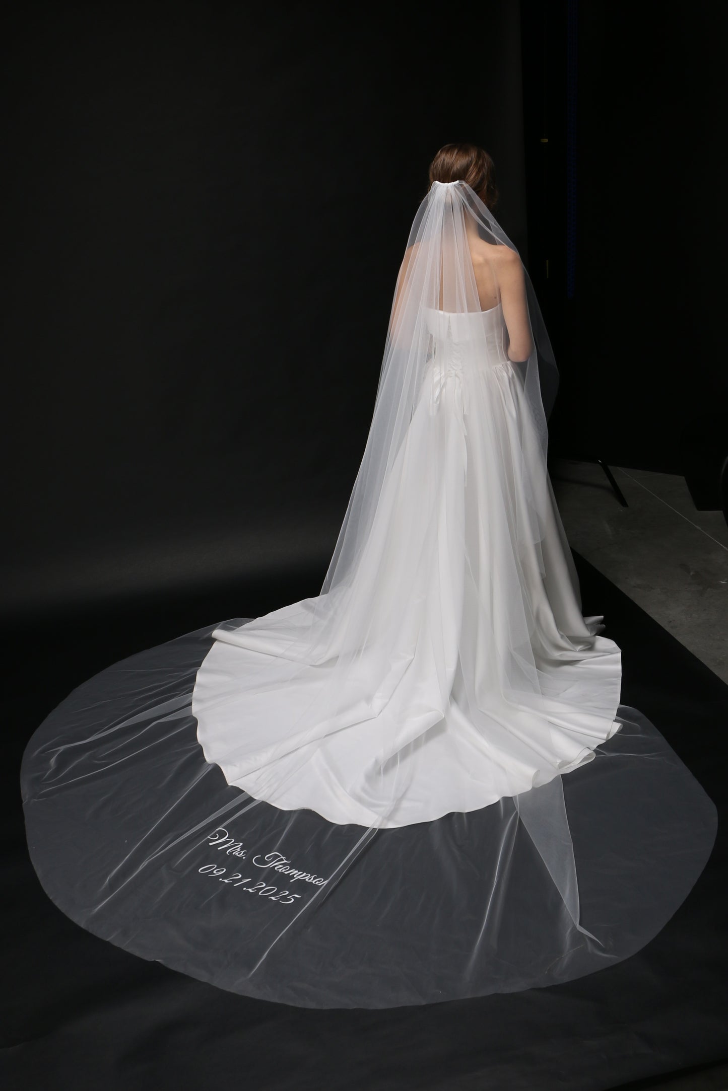 Personalized Wedding Veil | Custom Text Veil, Bridal Veil with Wording, Customized Veil for Hen Party, Bachelorette, or Bridal Shower