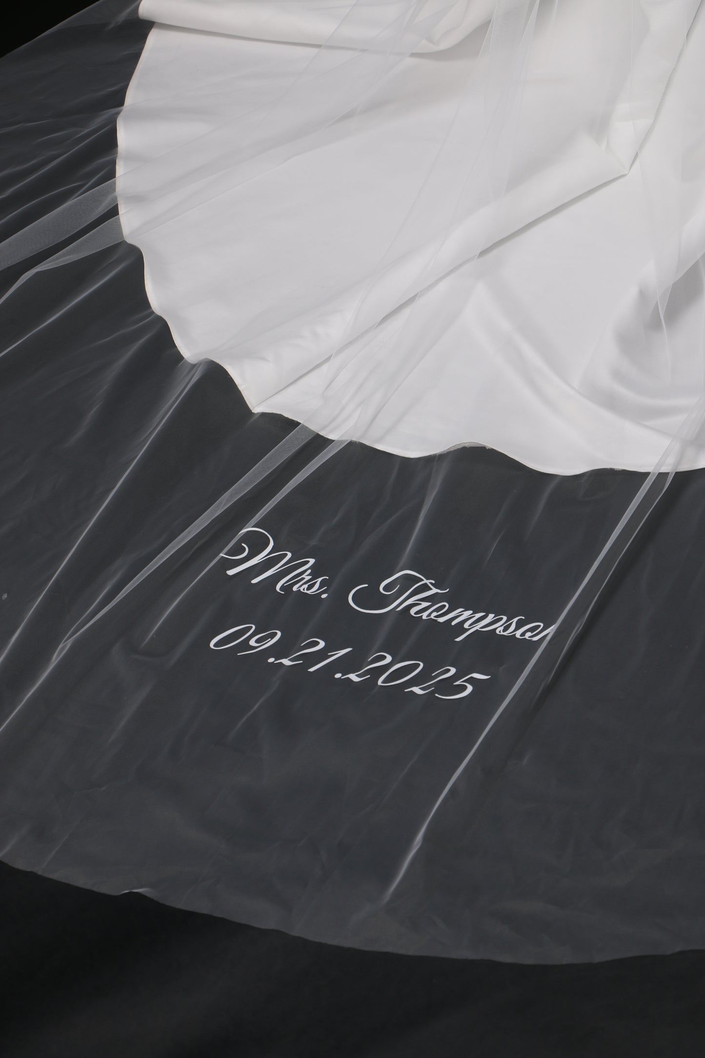 Personalized Wedding Veil | Custom Text Veil, Bridal Veil with Wording, Customized Veil for Hen Party, Bachelorette, or Bridal Shower
