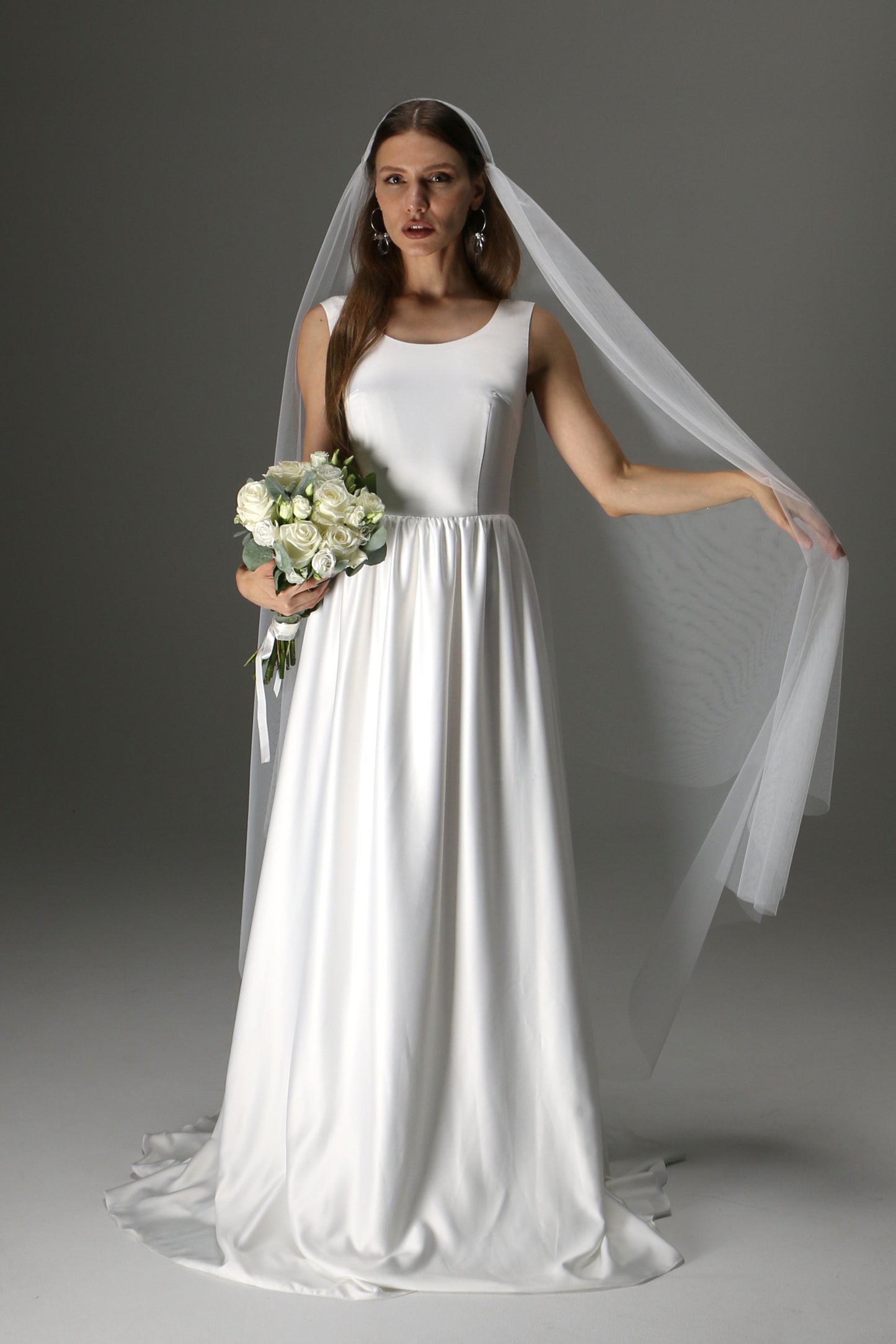 Romantic Two-Tier Juliet Cap Veil – Boho Wedding Veil - M1004