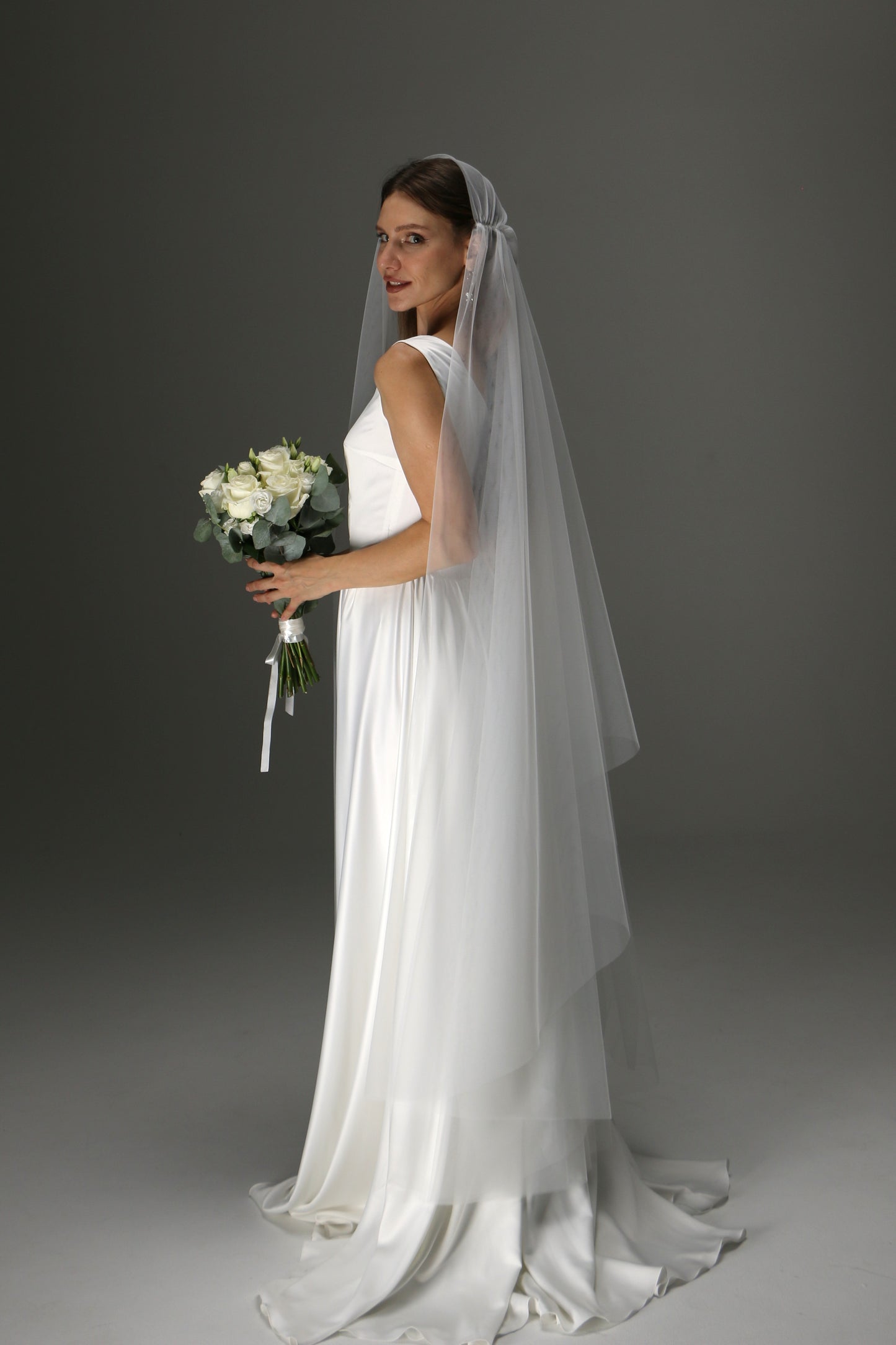 Romantic Two-Tier Juliet Cap Veil – Boho Wedding Veil - M1004