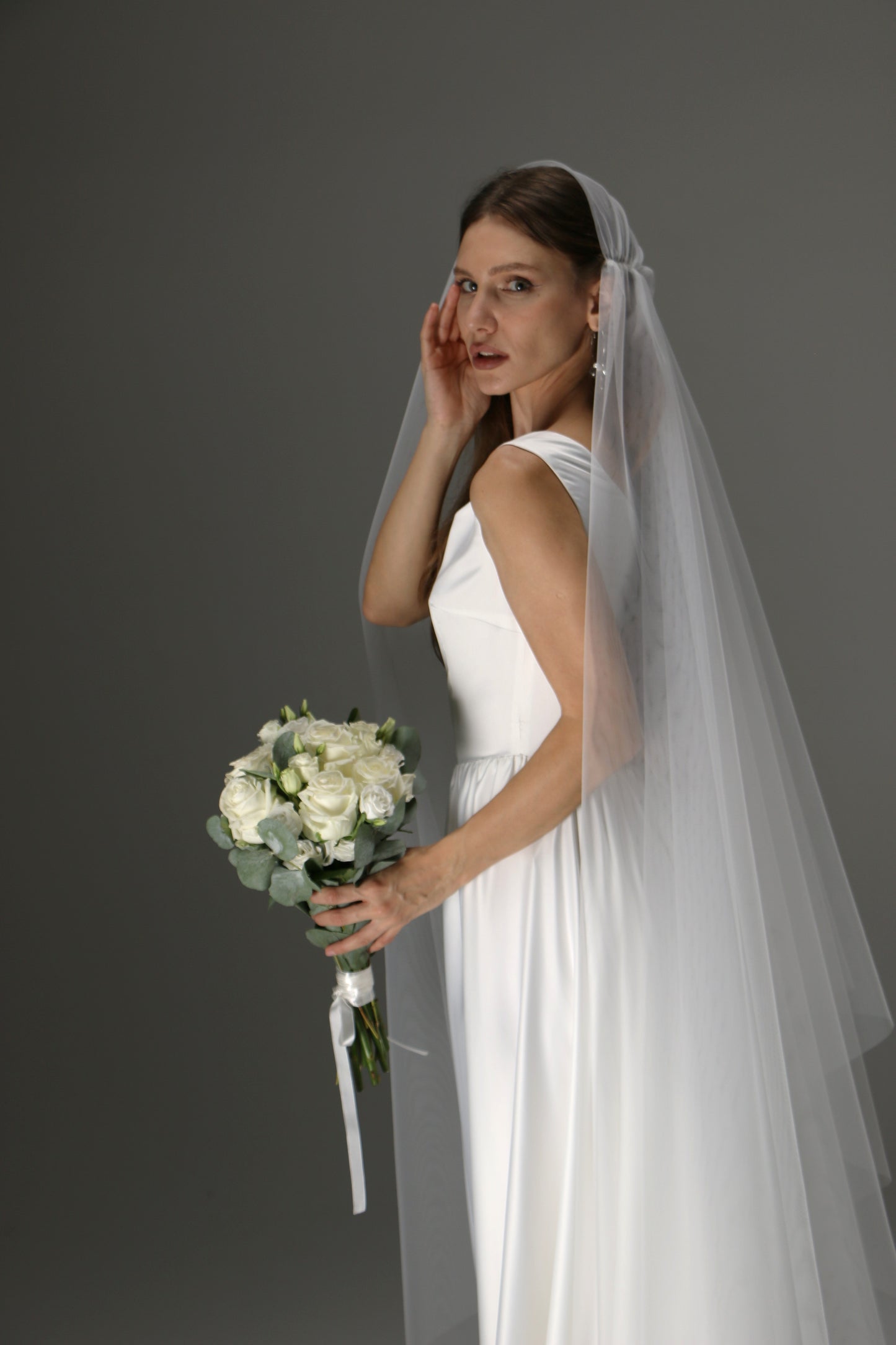 Romantic Two-Tier Juliet Cap Veil – Boho Wedding Veil - M1004