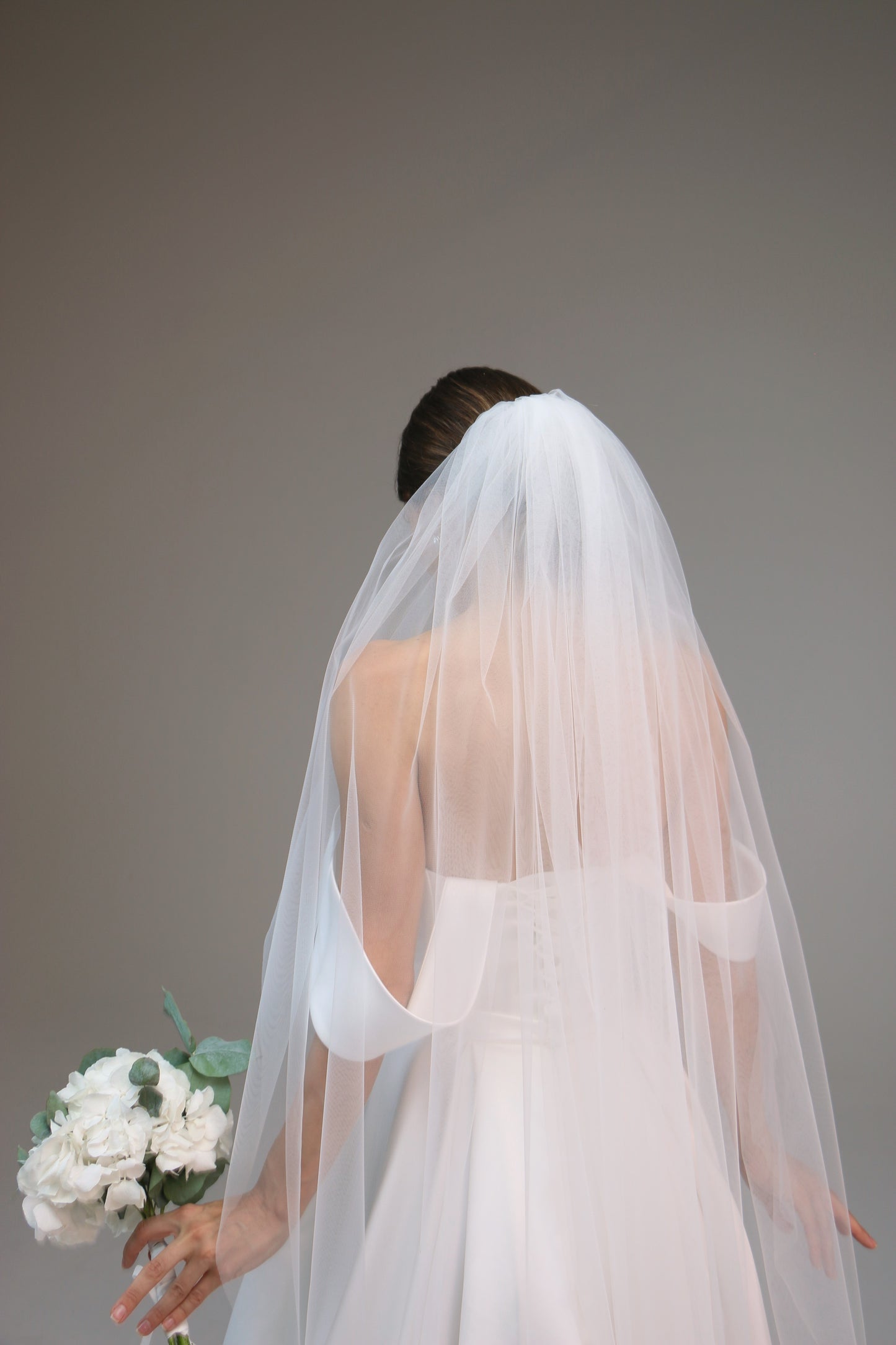 Single layer soft simple wedding veil,Simple wedding veil ,One tier bridal veil soft