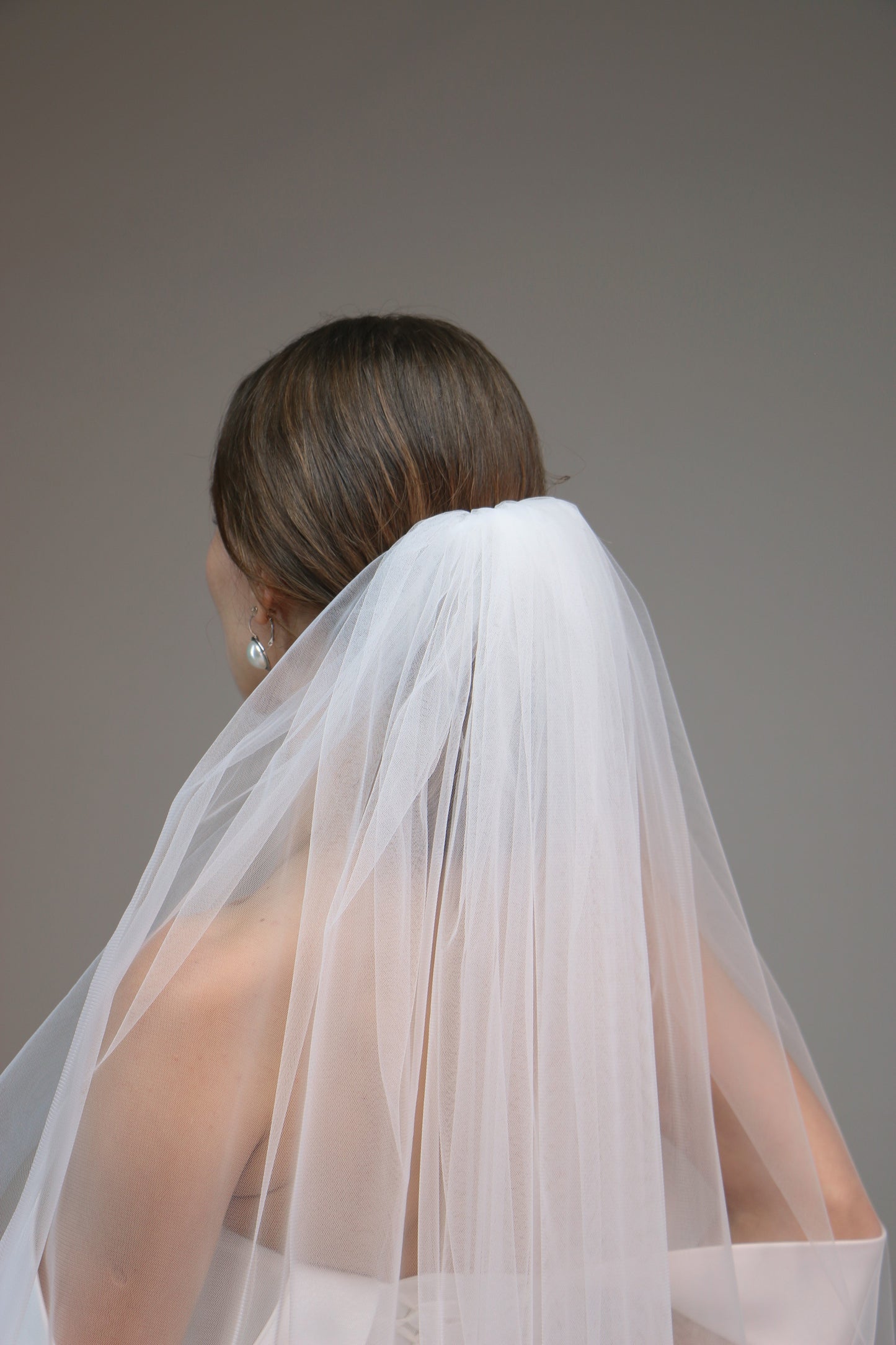 Single layer soft simple wedding veil,Simple wedding veil ,One tier bridal veil soft