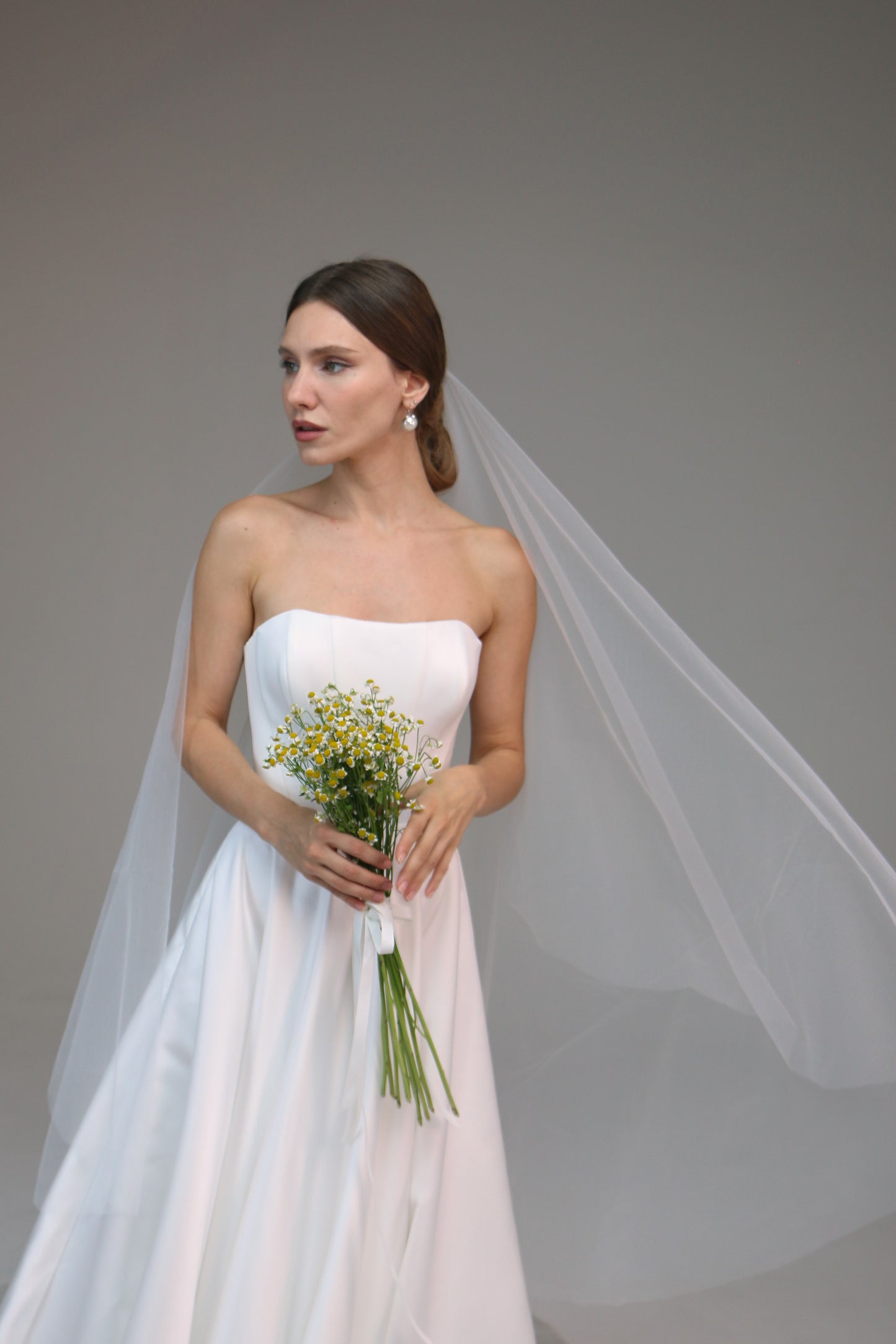 Blusher Veil-Chapel Length Veil-Simple Wedding Veil-Boho Veil | Custom Veil