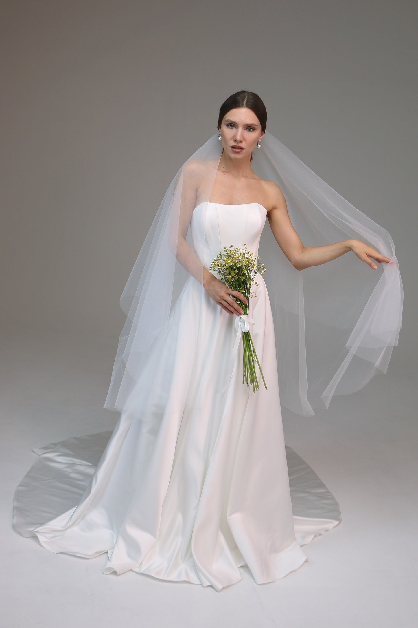 Blusher Veil-Chapel Length Veil-Simple Wedding Veil-Boho Veil | Custom Veil