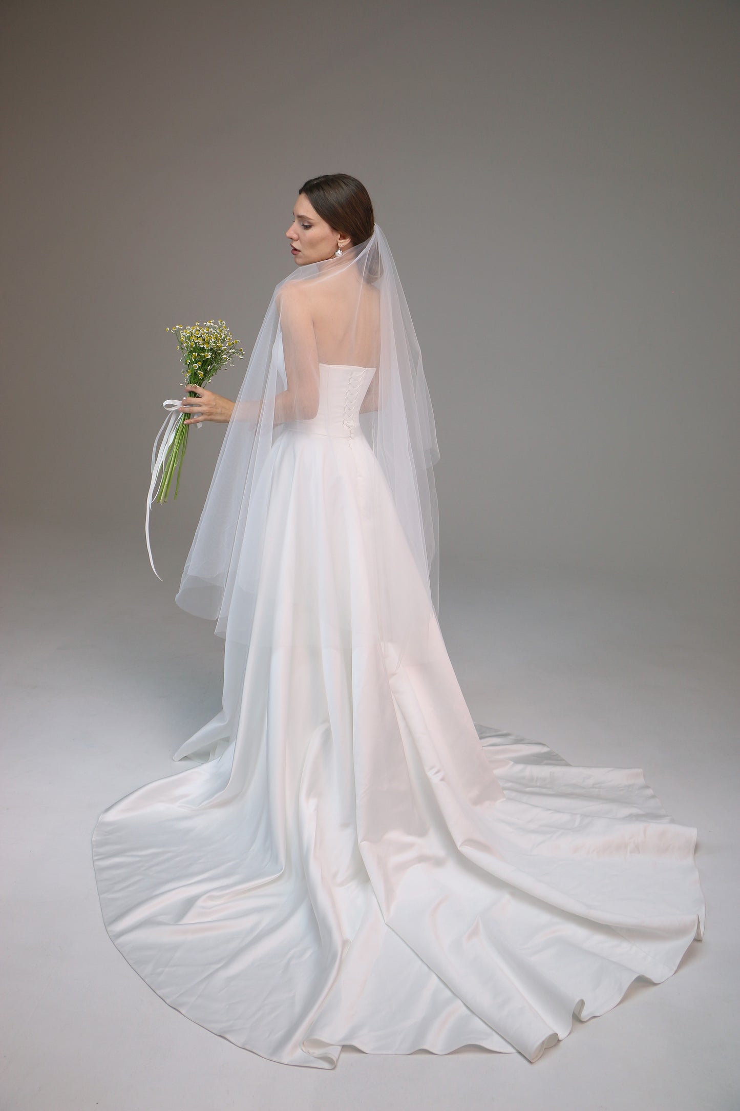 Blusher Veil-Chapel Length Veil-Simple Wedding Veil-Boho Veil | Custom Veil
